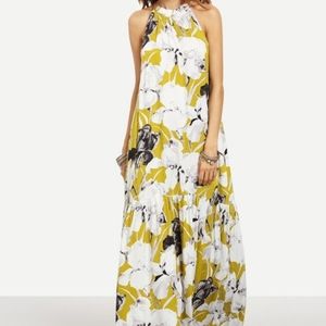 Floral halter maxi dress